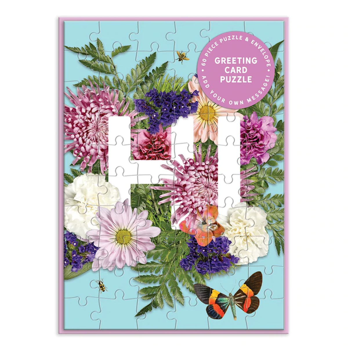 Say it with Flowers Hi Greeting Card & Puzzle 60pcs