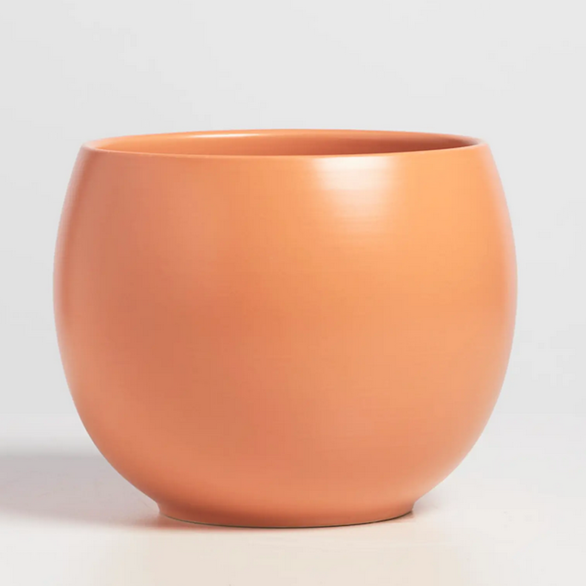 Peach&Pebble Sphere Planter 8in Peach