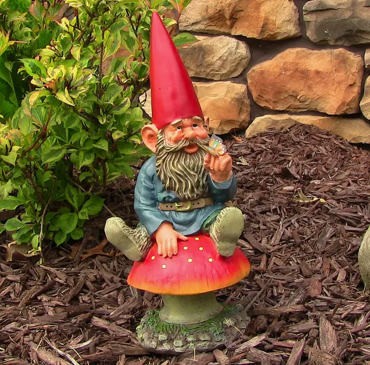 Gnome Adam with Butterfly