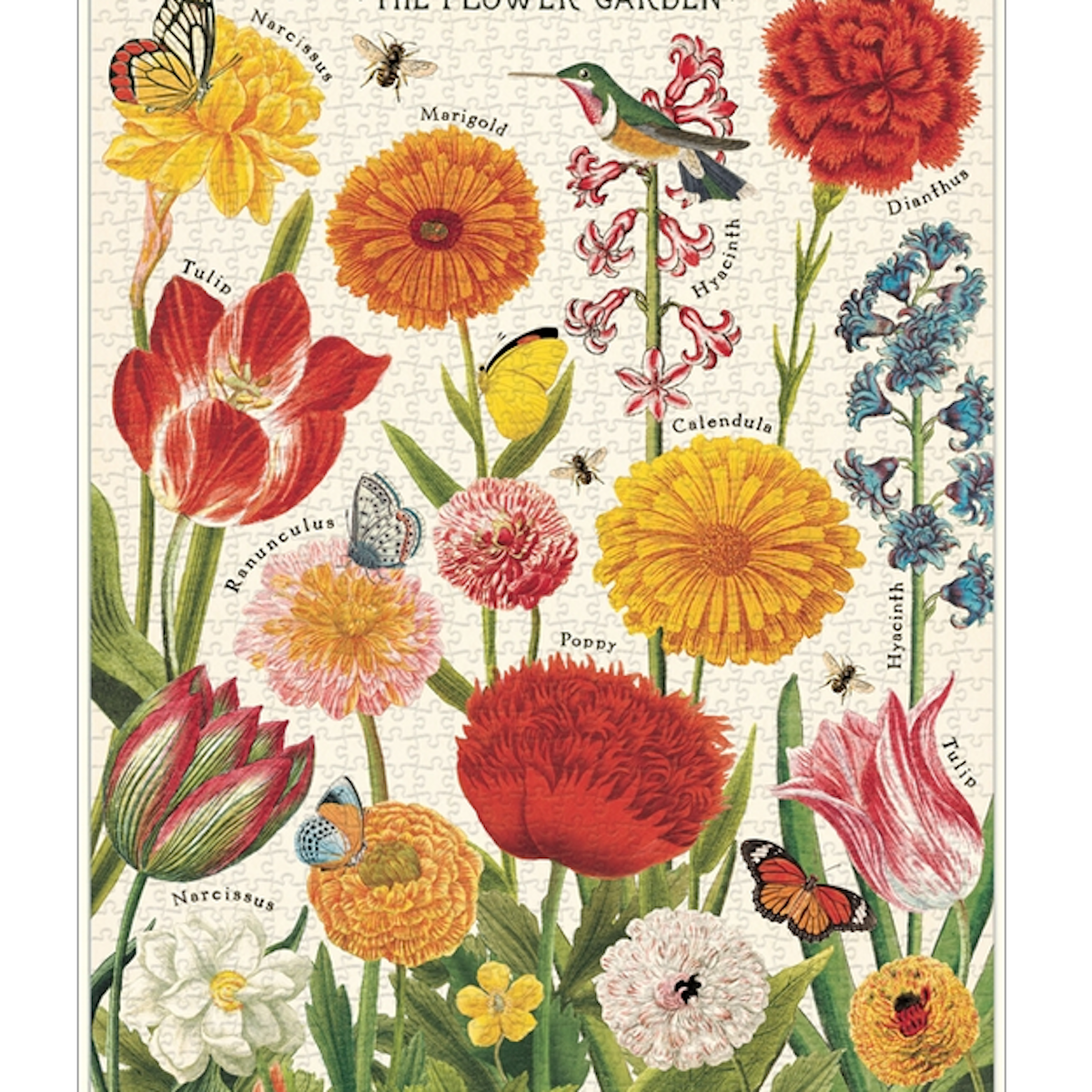 Flower Garden Vintage Cavallini Puzzle Tube 1000pcs