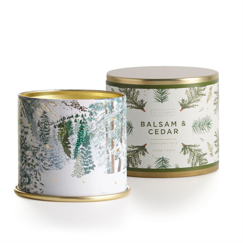 Balsam Cedar Large Tin Candle