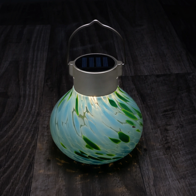 Solar Tea Lantern Mint 4.5x5in