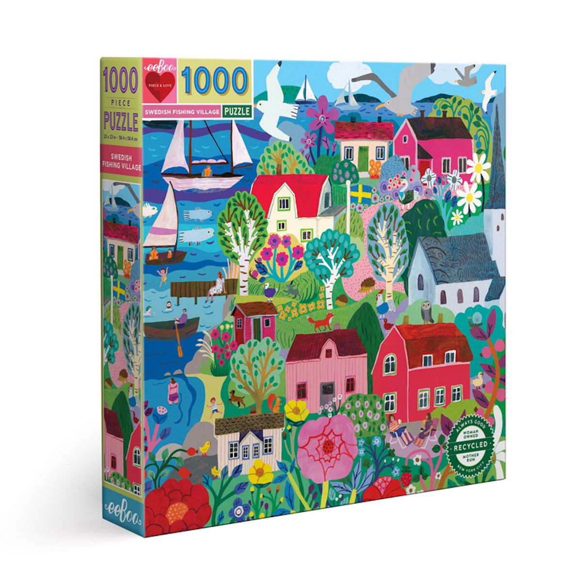 Swedish Fishing Village eeBoo Puzzle 1000pcs