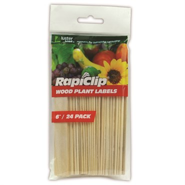 Rapiclip Wood Plant Labels 6" 24-Pack
