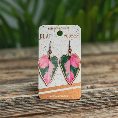 Plant Posse Pink Princess Dangle Earrings
